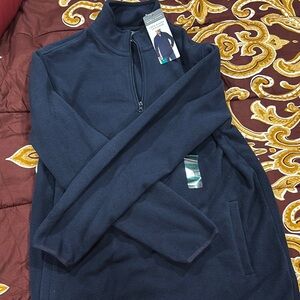 Men's Navy Zip-Up Sweater